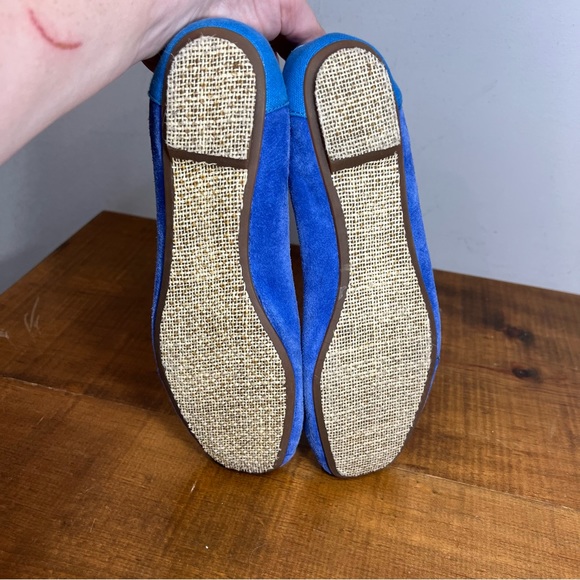 Toms blue suede ballet flats size 9 - Picture 5 of 7